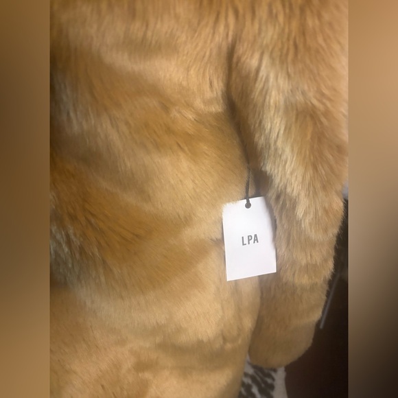 LPA Hooded Faux Fur Coat – Camel | New With Tags | Size Small - Picture 6 of 9